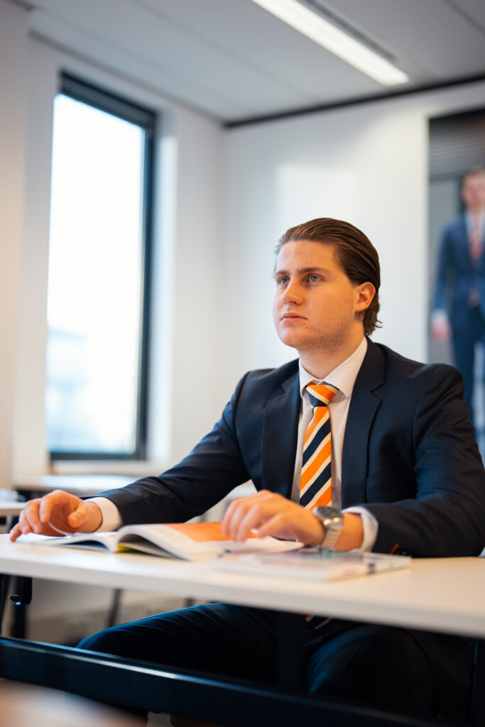 Student op een particuliere school