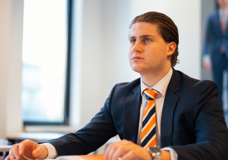 Student op een particuliere school